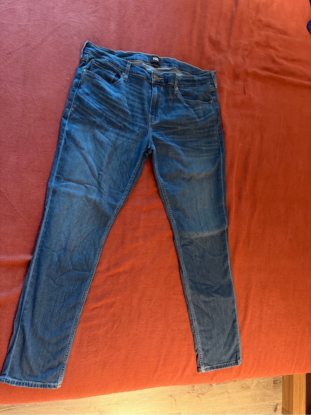 Paige Skinny Jeans In Dark Blue Denim